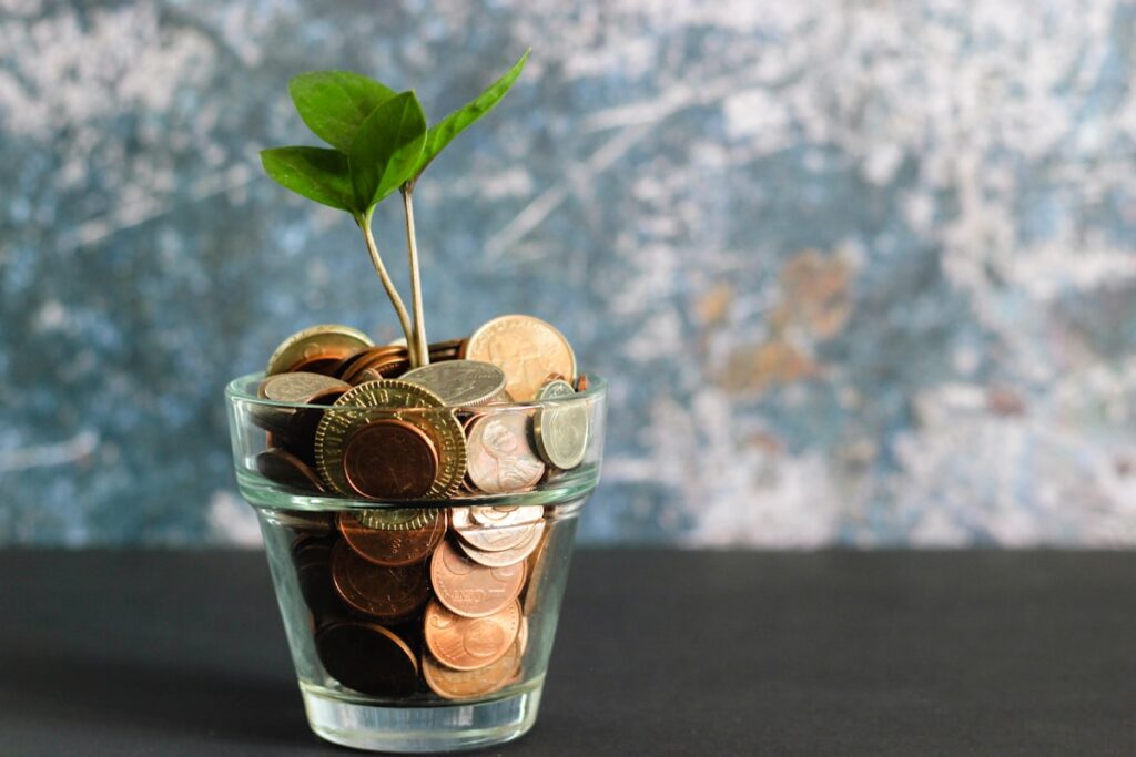 How I Turned £228 Into £40,000: The Nvidia Story That Changed How I Think About Investing coins growing into plant — investment growth